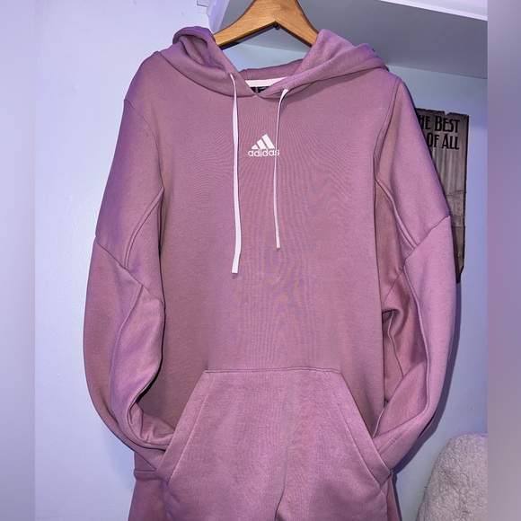 Dust pink Adidas hoodie - Picture 2 of 8